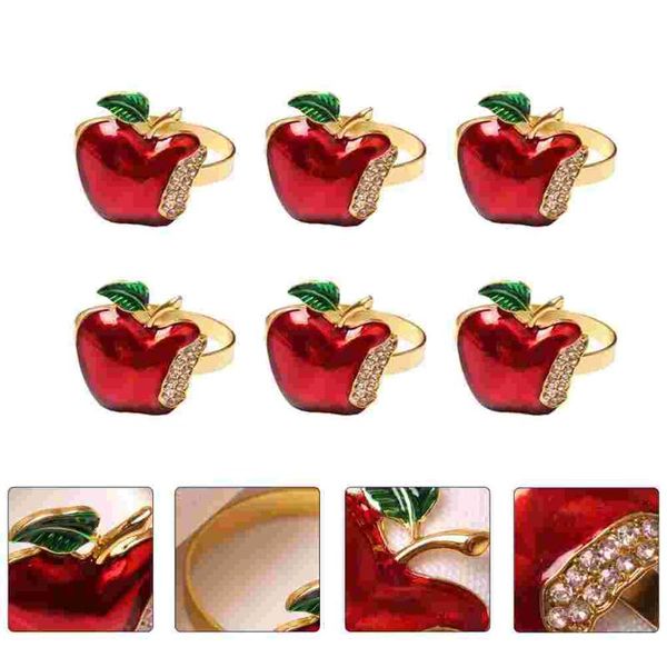 

napkin rings 6pcs apple shaped ring adornments exquisite buckle decors