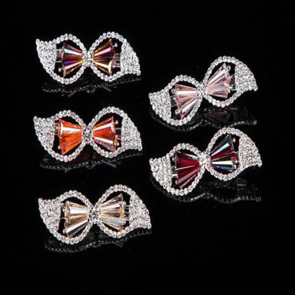 

style bowknot water drill hairpin, Golden;silver