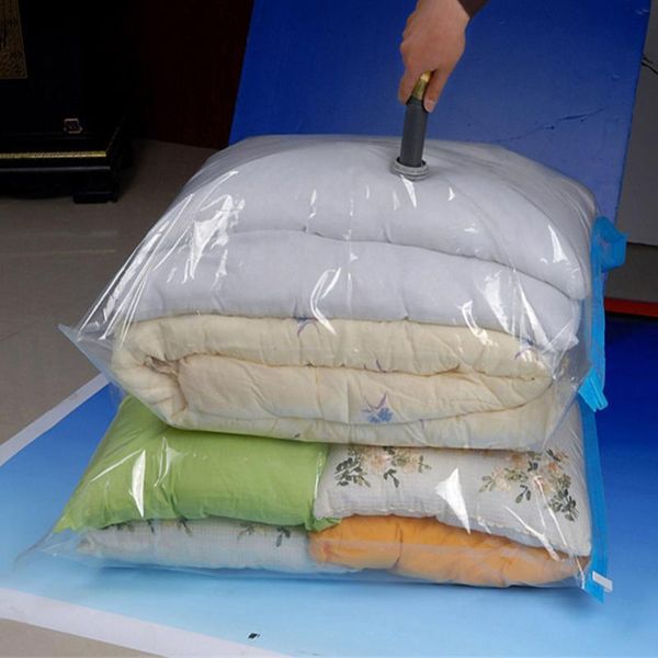 

clothing & wardrobe storage 1 set vacuum bags reusable compression space saving bag for clothes, mattress, blankets, duvets, pillows