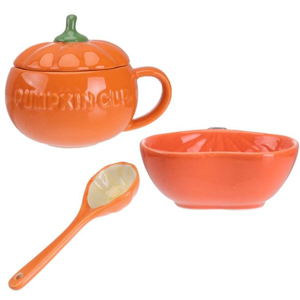 

cups & saucers 3 pcs mug pumpkin cup water drinking ceramic with cover