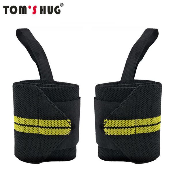 

wrist support 1 pair adjustable brace wristband tom's hug brand professional sports protection wristbands protect yellow, Black;red