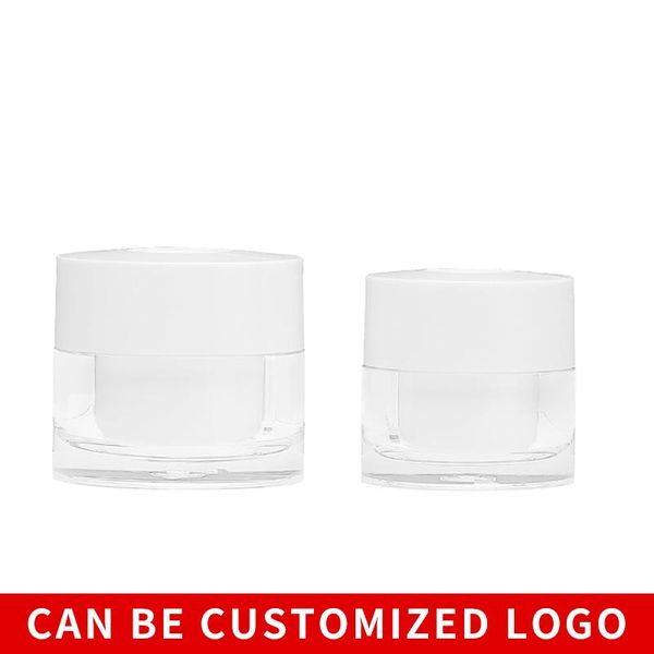 

storage bottles & jars 30g plastic cream bottle with white lid and spoon can be refilled customized logo