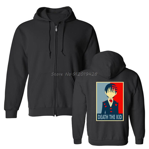

men's hoodies & sweatshirts hoodie cartoon anime soul eater death the kid supernatural poster awesome men fleece hooded sweatshirt stre, Black