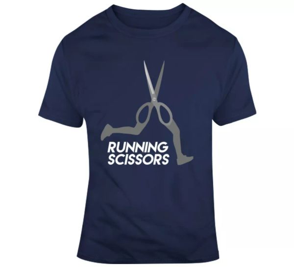 

running scissors funny parody t shirt, White;black