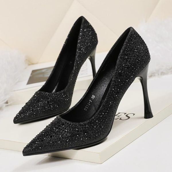 

dress shoes womens high heels korean fashion pumps elegant big girl, Black