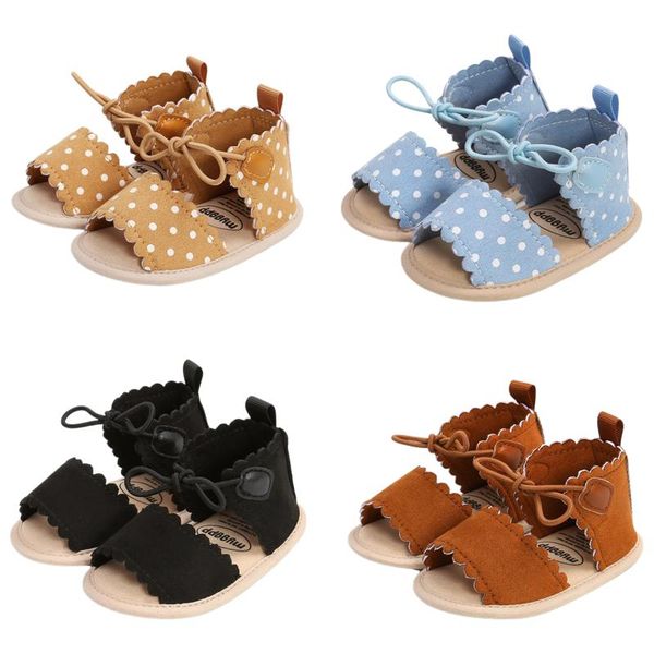 

sandals fashion baby girls infant hairband 2pcs cute summer soft sole flat princess shoes non-slip first walkers, Black;red