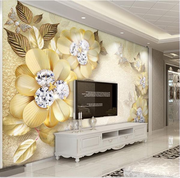 

custom wallpaper 3d relief mural chinese style modern flower living room wallpaper decorative painting papel de parede
