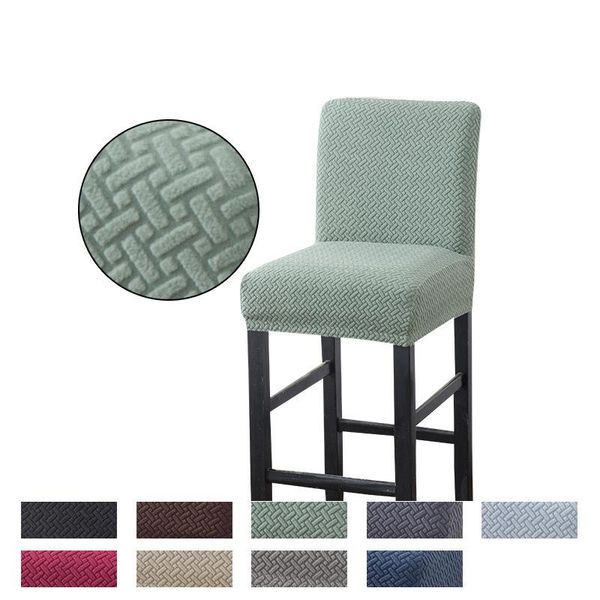 

luxury fleece twill elastic bar stool chair cover jacquard printing stretch covers slipcover case for cafe reception decor