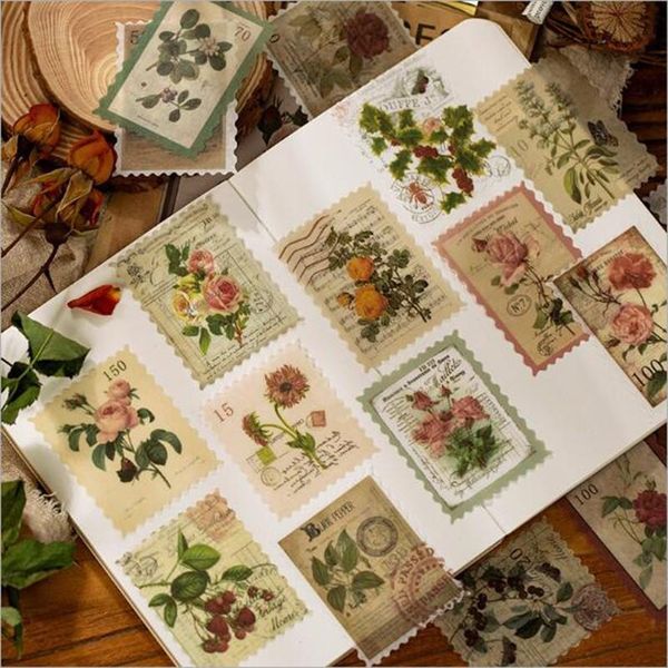 

gift wrap 12pack wholesale retro stamp sticker time post office series stationery stickers vintage diy scrapbooking diary supplies