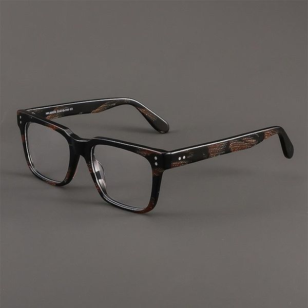 

fashion sunglasses frames vazrobe tortoise glasses male acetate eyeglasses men vintage plain spectacles for reading optical lens, Black