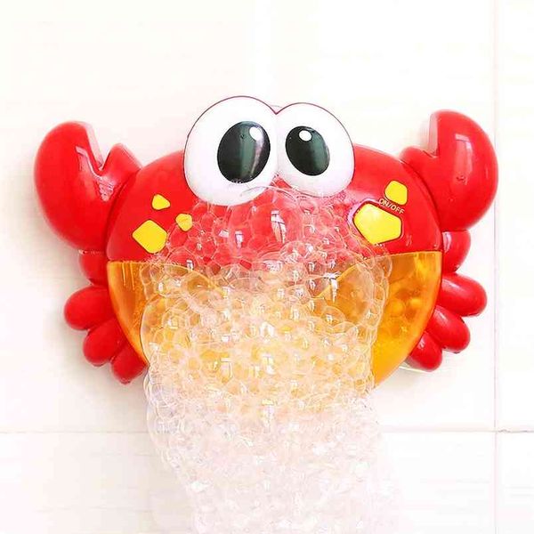 Bubble Crabs Musik Baby Badespielzeug Kinderbecken Schwimmbad Seifenmaschine Automatischer lustiger Frosch 210712