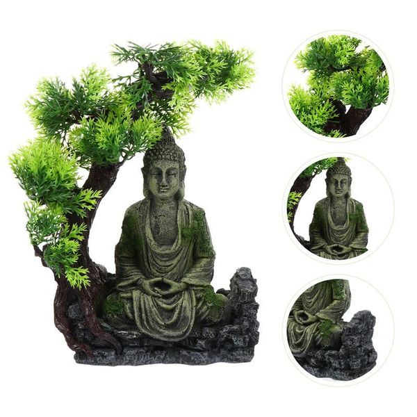 

aquarium buddha sitting statue fish tank landscape resin ornament decor decorations