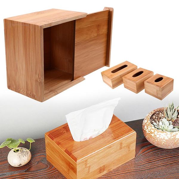 

tissue boxes & napkins s/l rectangular box holder bamboo storage paper cover car woodev case organizer home decor