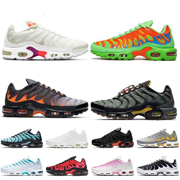

big size us 12 plus tn mens trainers running shoes white sail mean green grey orange fresh perspective womens sports sneakers, Black