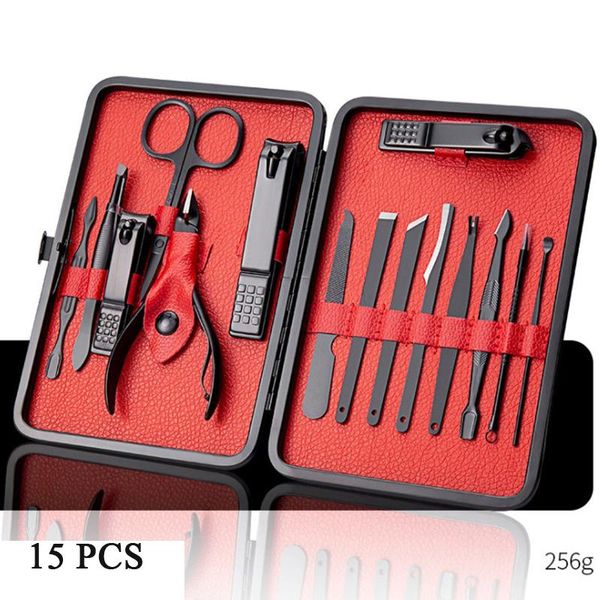 

nail art kits 7-18pcs/set stainless steel manicure set clipper kit pedicure nippers trimmer cutters scissors care tools