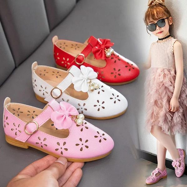 

summer baby sandals for girls bowtie hollowed closed toe toddler infant kids flats princess little girl walk slides, Black;red