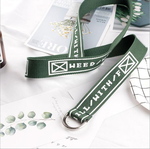 

belts 2021 double loop iron buckle men and women students canvas belt fashion casual hundred matching jeans, Black;brown