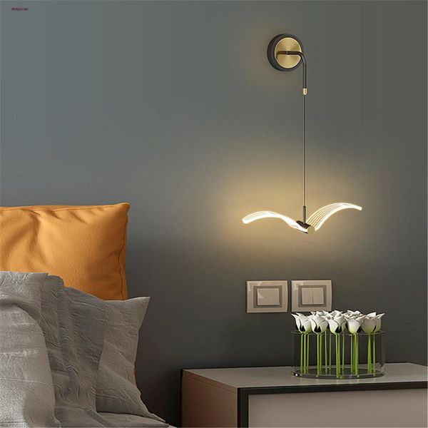 

wall lamp nordic modern minimalism seagull changeable led for villa bedroom bar cafe hall indoor decoration hanging night lights