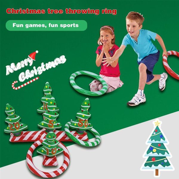 

christmas decorations inflatable interactive game props tree ring toy indoor gift for kid