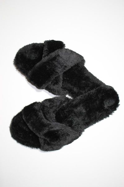 

women's black color panduf home slipper slippers
