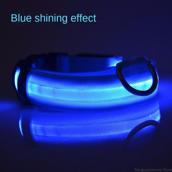 

dog collars & leashes pet luminous collar supplies rechargeable led teddy golden retriever large, medium and small dogs