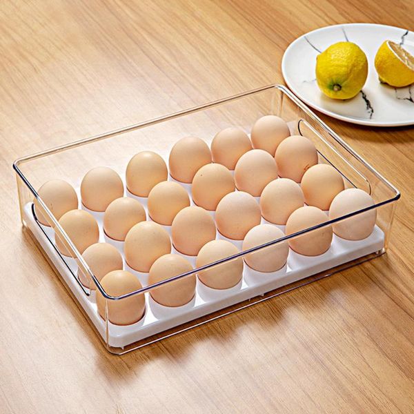 

storage bottles & jars egg tray fridge crisper container holder refrigerator drawer box with dust-proof cover kitchen organizer case