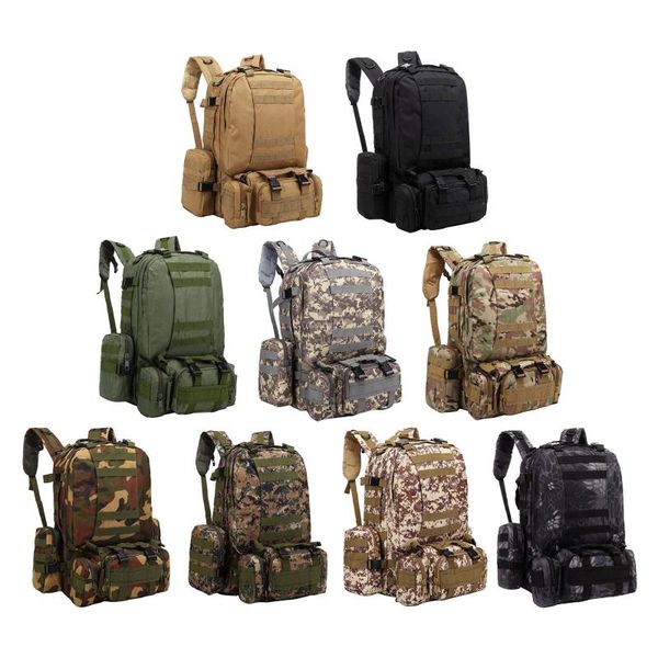 

outdoor bags backpack 55l large capacity waterproof camouflage for camping hiking traveling