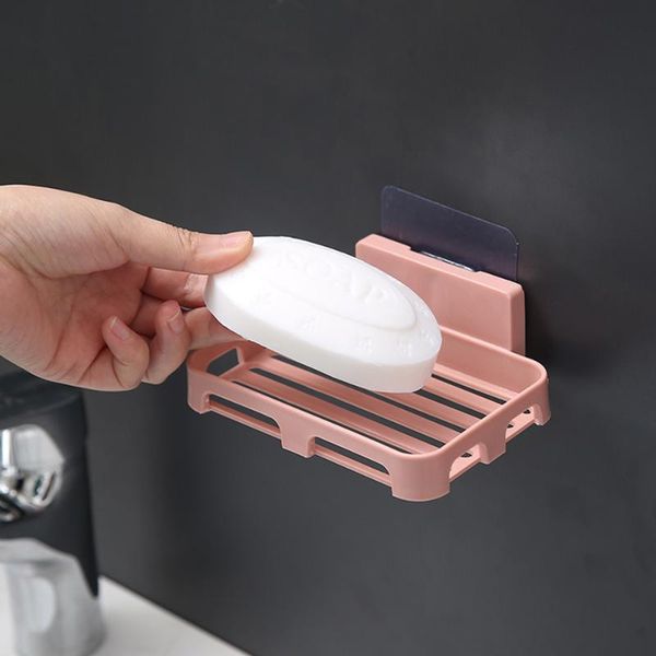 

self adhesive wall mounted hollow out soap holder sponge dish bathroom accessories dishes