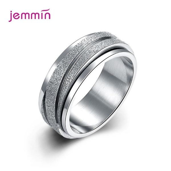 

cluster rings romantic nubuck polish jewelry for couple lovers simple titanium steel engagement wedding band ring, Golden;silver