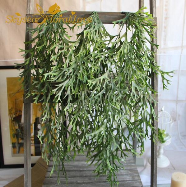 

artificial flower arrangement 9 horns hanging vine indoor real touch plant wall home decoration fake flowers decorative & wreaths