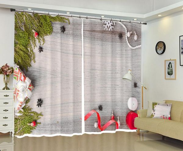 

curtain & drapes babson christmas decoration 3d digital printing diy po shading personality