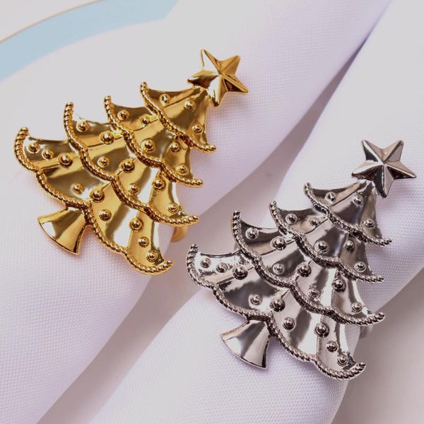

napkin rings 6pcs/metal alloy ring christmas tree deskdecoration ornaments party table