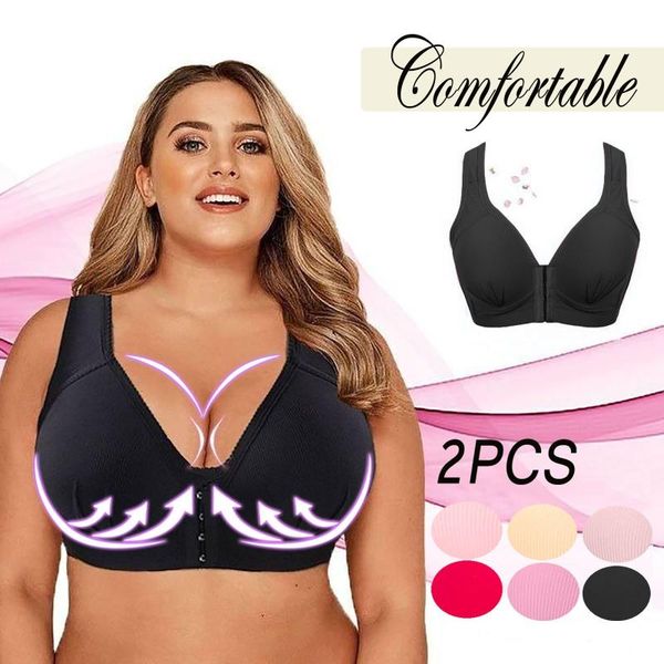 

push up bras for women plus size seamless bra ront closure extra-elastic breathable underwear workout fitness sports yoga outfit