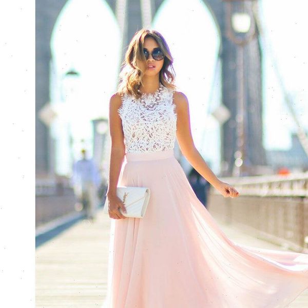 

women dress formal party cocktail wedding bridesmaid pink sleeveless casual lace long good quality, Black;gray