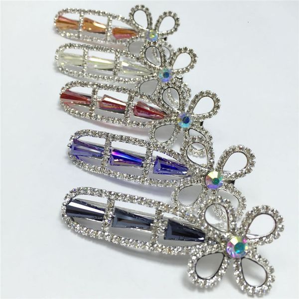 

exquisite rhinestone hairpin crystal inlaid with diamond, Golden;silver