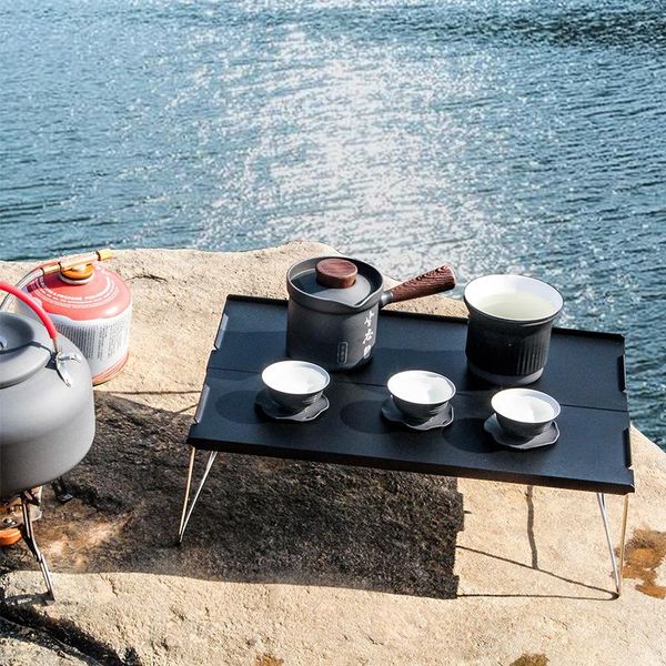 

camp furniture garden outdoor party dinner camping ultralight mini folding table portable aluminium alloy hinking picnic desk foldable