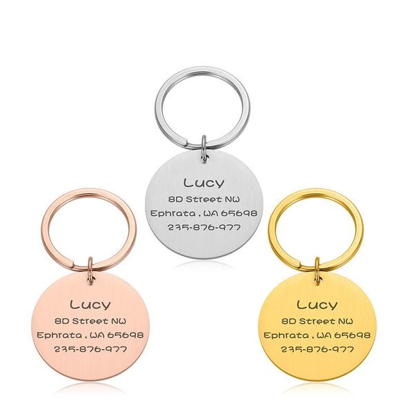 

customized anti-lost pet id tag dog cat collar accessories decoration name number collars for tag,id card