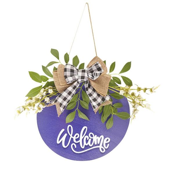 

decorative flowers & wreaths welcome sign wreath front door hanger decor decoration outdoor hanging vertical home