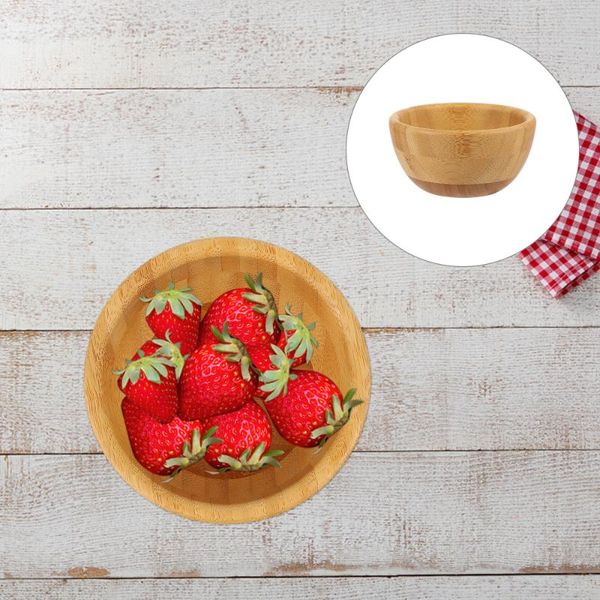 

bamboo bowl fruit salad container eco-friendly tableware oatmeal bowls