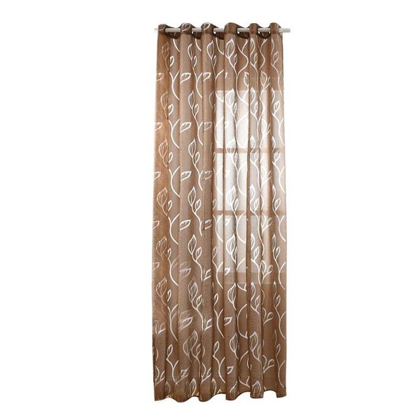 

blinds leaf printed curtain fashion single side window screening creative gauze 100x250cm perforated 5 colors