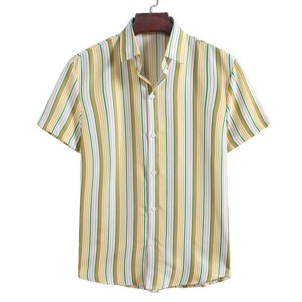 

men's casual shirts short-sleeved shirt europe's striped party fashion urban, White;black