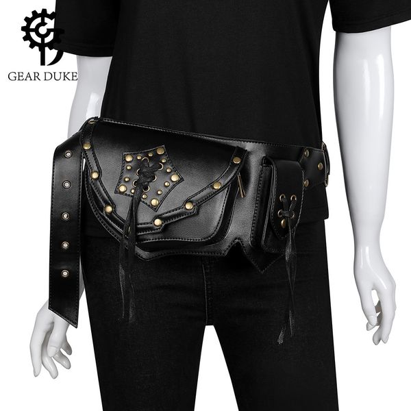 

pockets style bag female steampunk men's tactical outdoor riding waist mobile phone