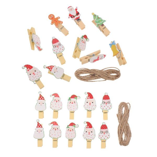 

craft tools 40pcs christmas series po clips cartoon wooden gift bag