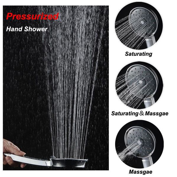 

electricity oem pressure massage 3 function handheld shower/shower/portable water bath bathroom shower sets