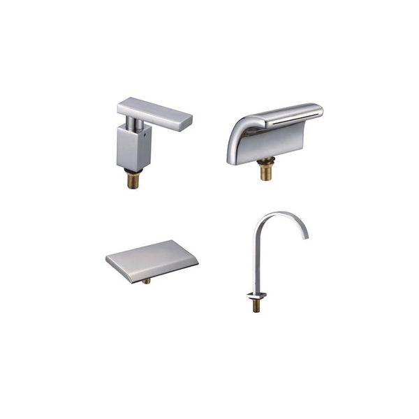 

copper split bathtub faucet waterfall outlet water tap separator, bathroom accessories chrome plated, shower sets