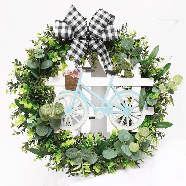 

easter decoration front door wreath simulation flowers vines home decor decorative & wreaths