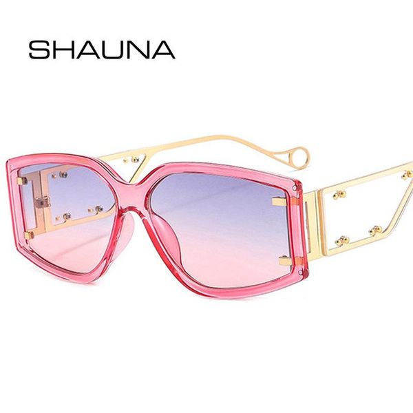 

sunglasses shauna retro punk square luxury women fashion colorful gradient eyewear men trending rivets sun glasses shades uv400, White;black