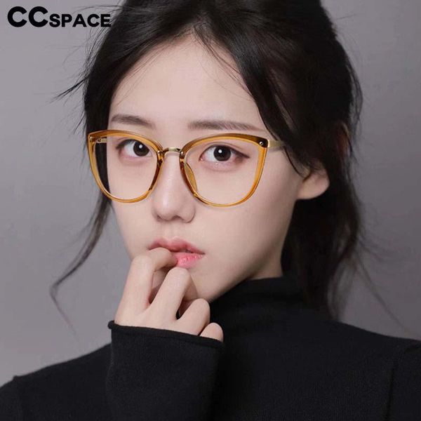 

sunglasses 53140 ultralight metal cat eye women's anti-blue light glasses frame tr90 optical fashion computer eyeglasses, White;black