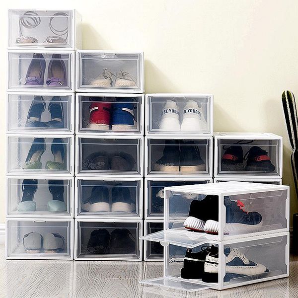 

clothing & wardrobe storage plastic stackable shoe boxes sneakers box drawers for high heels sports shoes