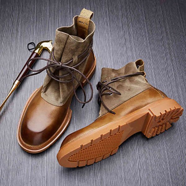 

boots army shoes men leather vintage military winter 12#22/20d50 m0ra, Black